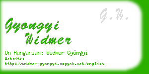gyongyi widmer business card